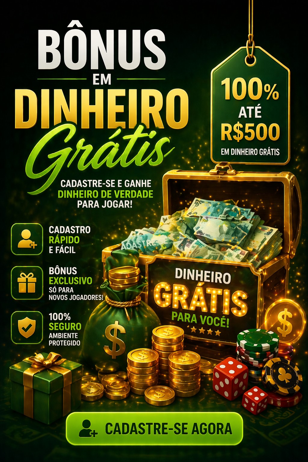 Bônus em Dinheiro Grátis
