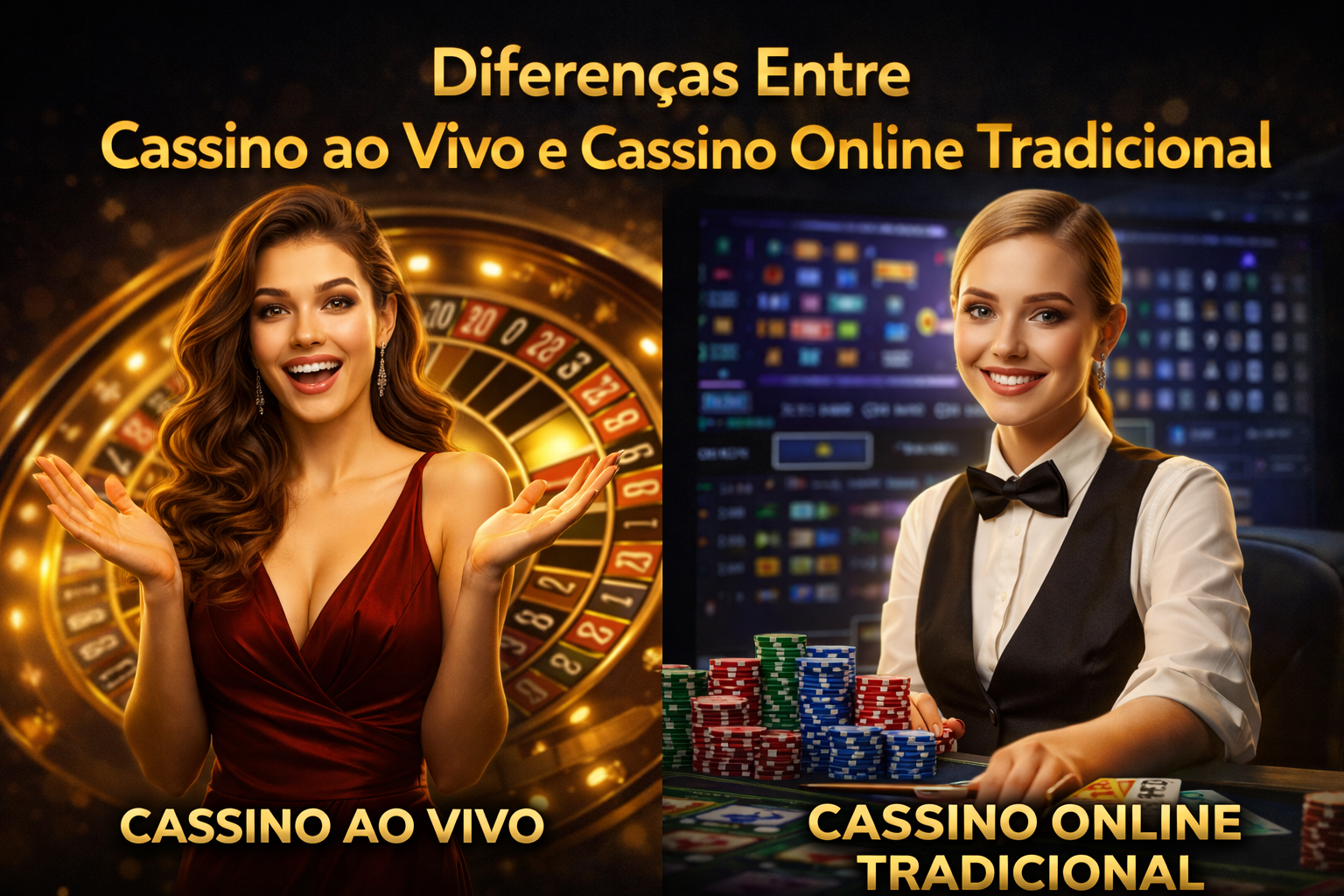 Diferenças Entre Cassino ao Vivo e Cassino Online Tradicional