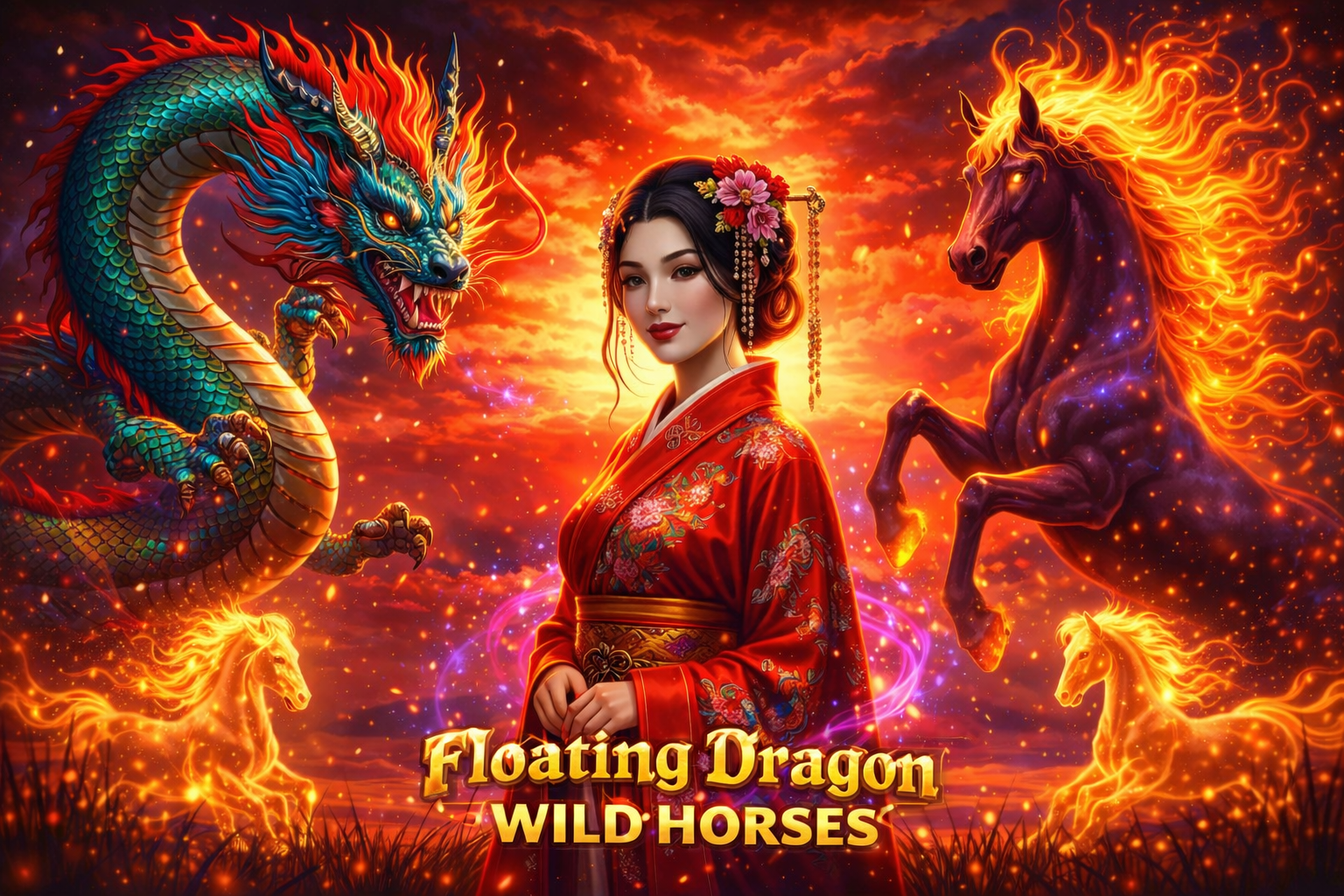 Floating Dragon Wild Horses da Pragmatic Play