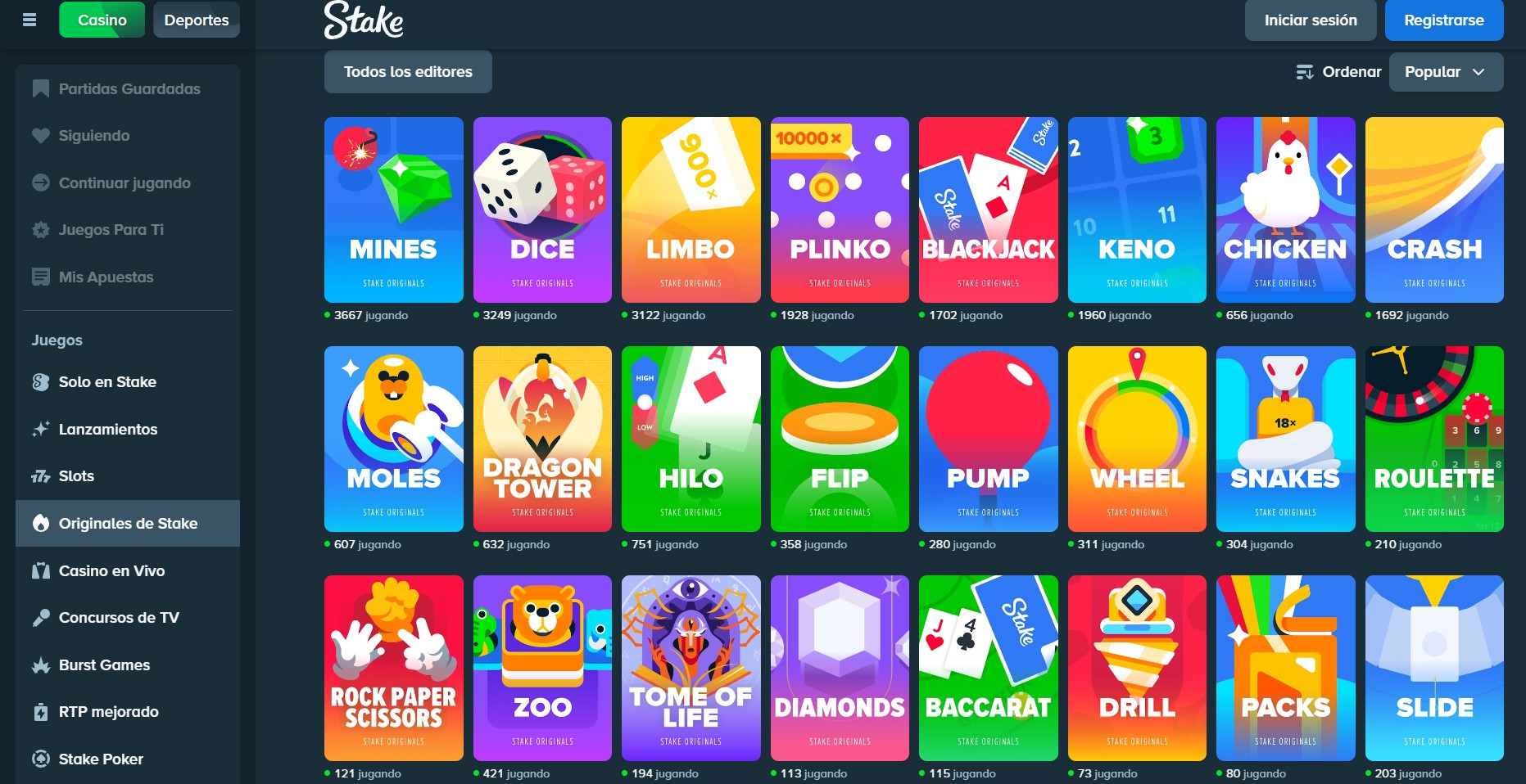 Stake Casino originals games