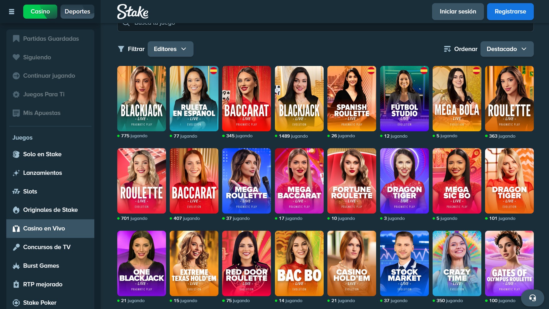 Stake live Casino