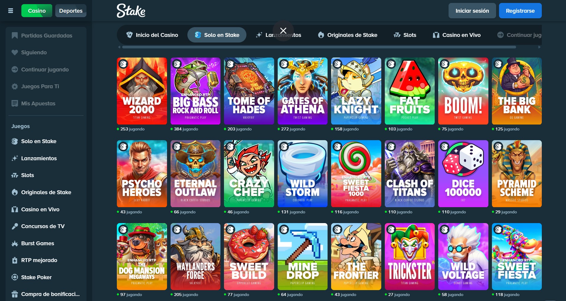 Stake Casino slots